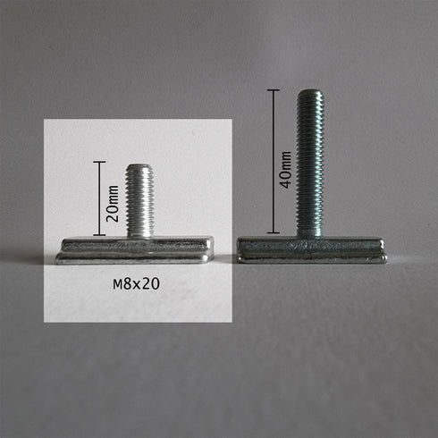 Threaded Stut – Airline L-Track – M8x20 or M8x40 mm – Sealand-pro