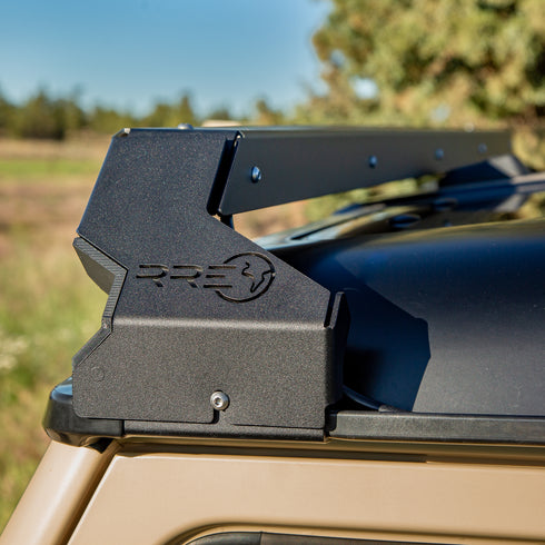 LED light Bar system on an Ineos Grenadier with a blurred natural background