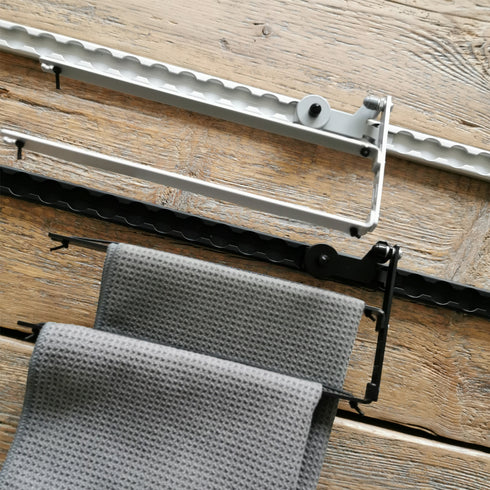 TOWEL BAR, BLACK OR SILVER, MULTI – L-TRACK – SEALAND-PRO