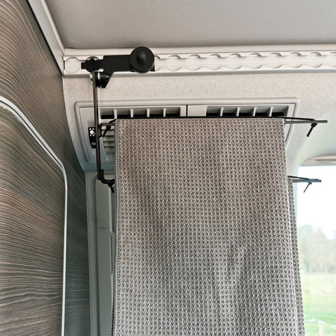 TOWEL BAR, BLACK OR SILVER, MULTI – L-TRACK – SEALAND-PRO