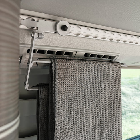 TOWEL BAR, BLACK OR SILVER, MULTI – L-TRACK – SEALAND-PRO