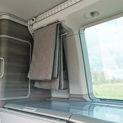 TOWEL BAR, BLACK OR SILVER, MULTI – L-TRACK – SEALAND-PRO