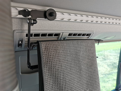 TOWEL BAR, BLACK OR SILVER, MULTI – L-TRACK – SEALAND-PRO