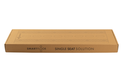 Heavy-duty aluminum Smartfloor single seat mounting plate and hardware for van seat installation.