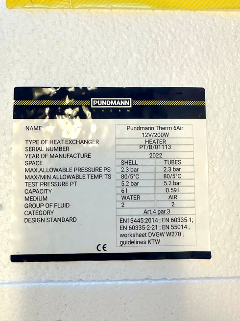 The Pundmann Therm 6 Air 12V/200W