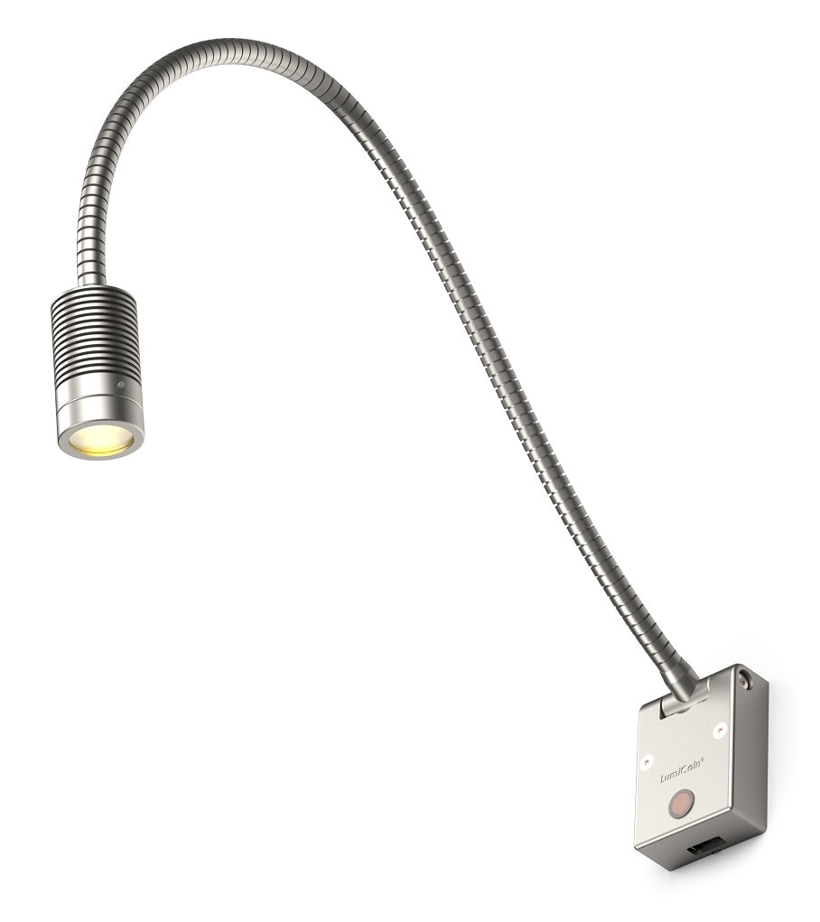 LUMIBEAM FLEX XD30  Interior LED Light – WARM WHITE + Option Red  –Silver Body - Lumicoin