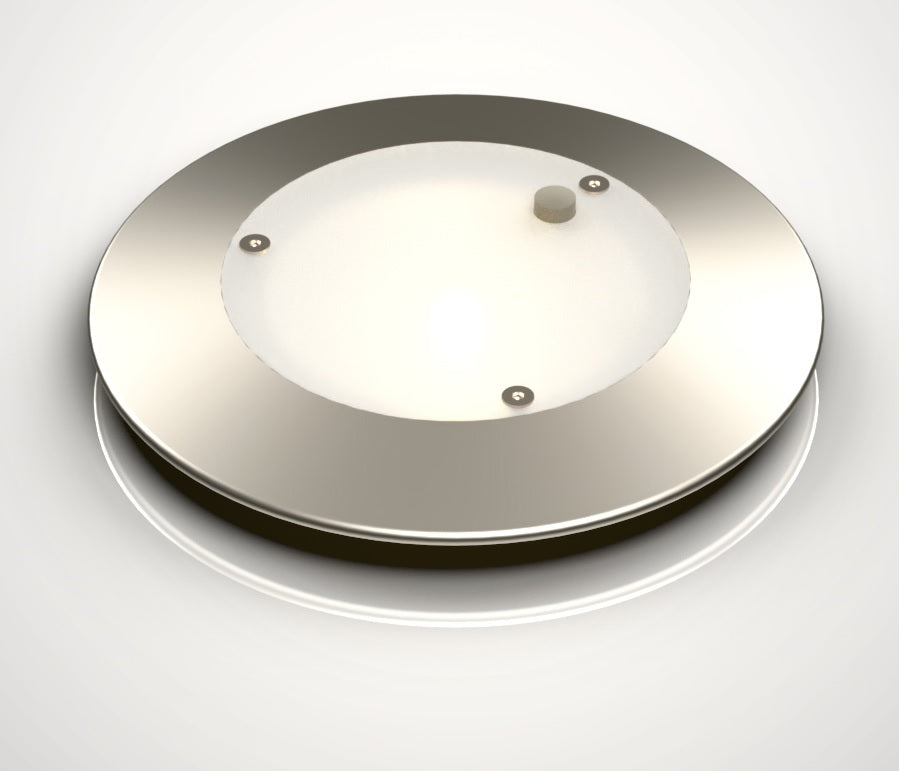 LILU DUAL Interior LED Light – WARM WHITE + AMBER – Silver Aluminum Body - Lumicoin