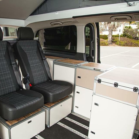 Terra Camper , Complete Interiors, Cabinetery, and bed platform kits for Mercedes Metris