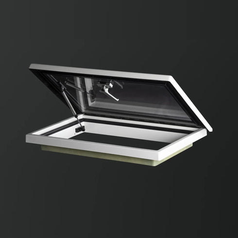 Real Glass Double Pane Sky Lights with Roller Blinds for Overland Vehicles – Outbound