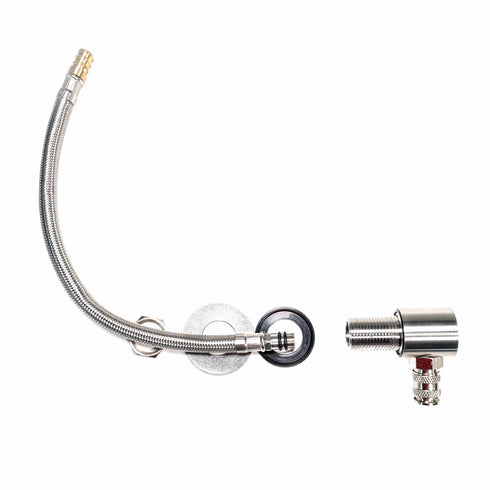 Camper Shower Wall Outlet 90° incl Quick Coupling, Stainless Steel – Queensize Camper