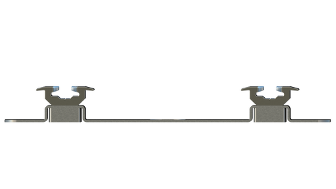 Heavy-duty aluminum Smartfloor single seat mounting plate and hardware for van seat installation.
