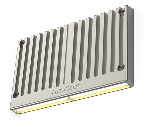 ULLA Exterior LED Light – WARM WHITE+DAYLIGHT+AMBER – Silver Aluminum Body - Lumicoin