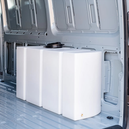 Wheel Well Fresh Water Tank – 59.4 Gal – Sprinter 144" WB & 170" WB – Custom Van Schmiede