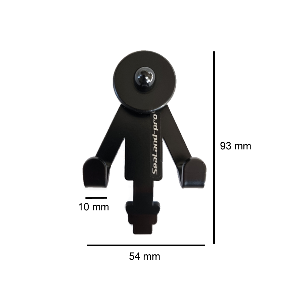 Hookbar Vertical, Black – Airline L-Track – Sealand-pro