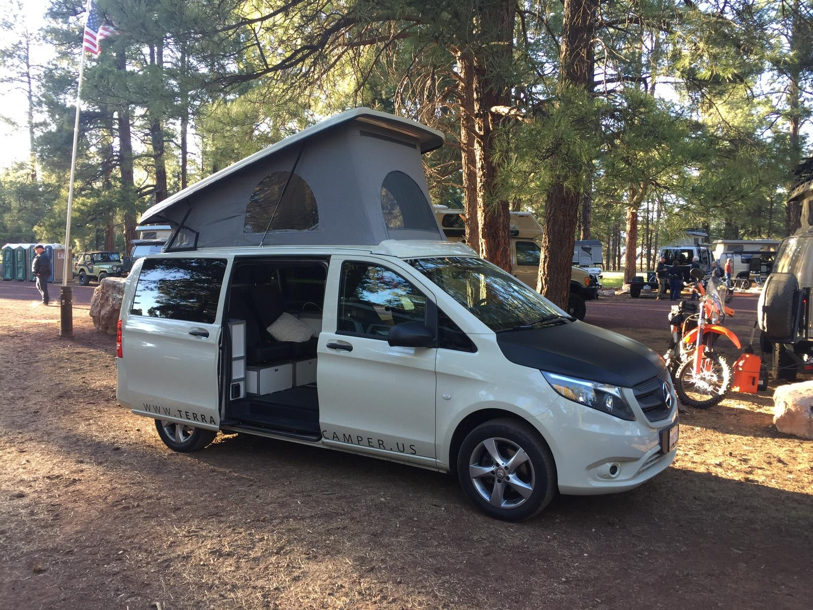 Terra Camper , Complete Interiors, Cabinetery, and bed platform kits for Mercedes Metris