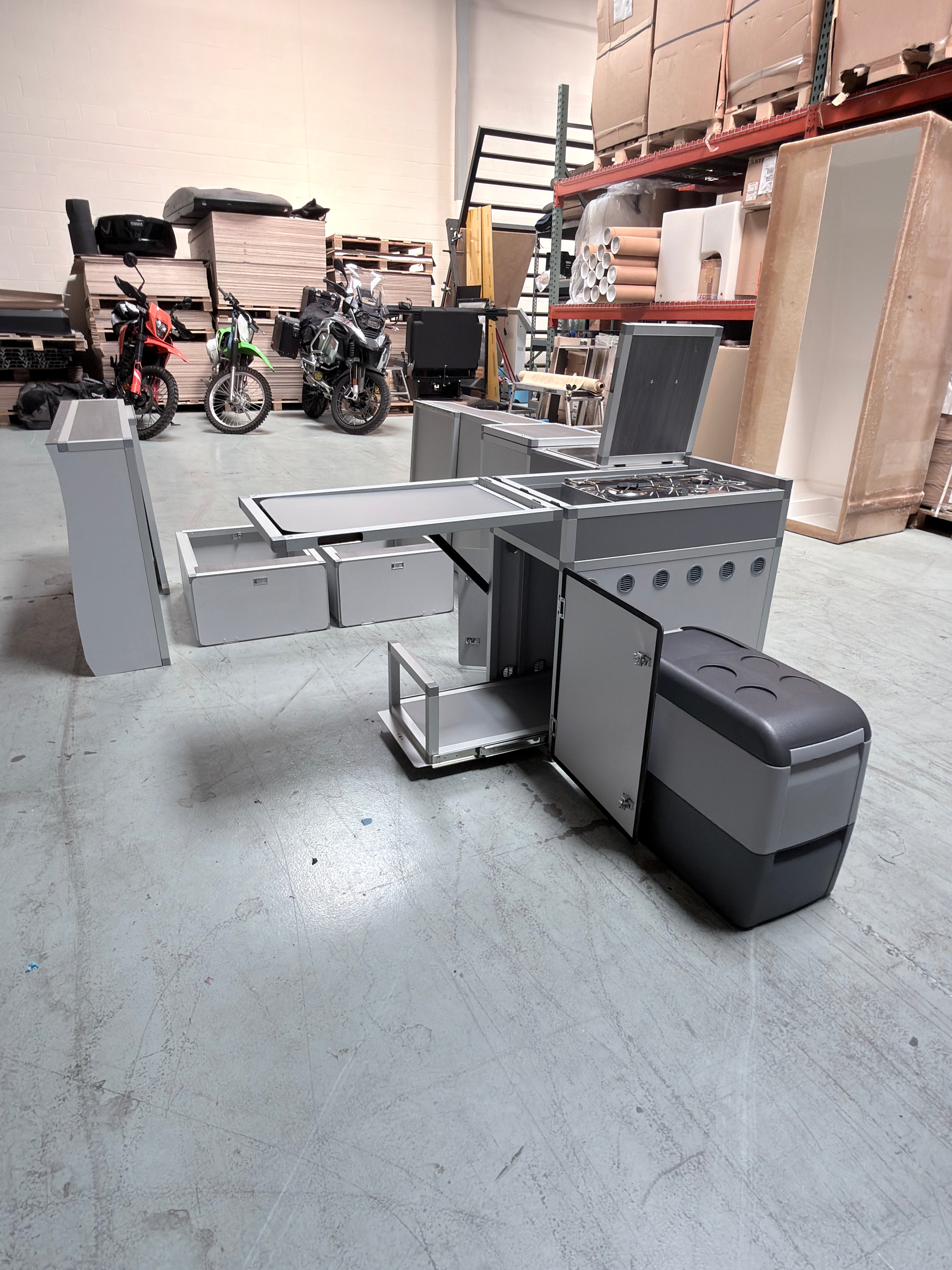 Terra Camper , Complete Interiors, Cabinetery, and bed platform kits for Mercedes Metris
