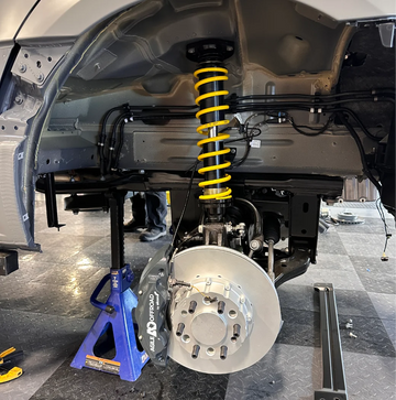 KW DDC adaptive electronic suspension kit with 2-inch lift stainless steel lift springs and struts and ECU for Mercedes-Benz Sprinter 2500.