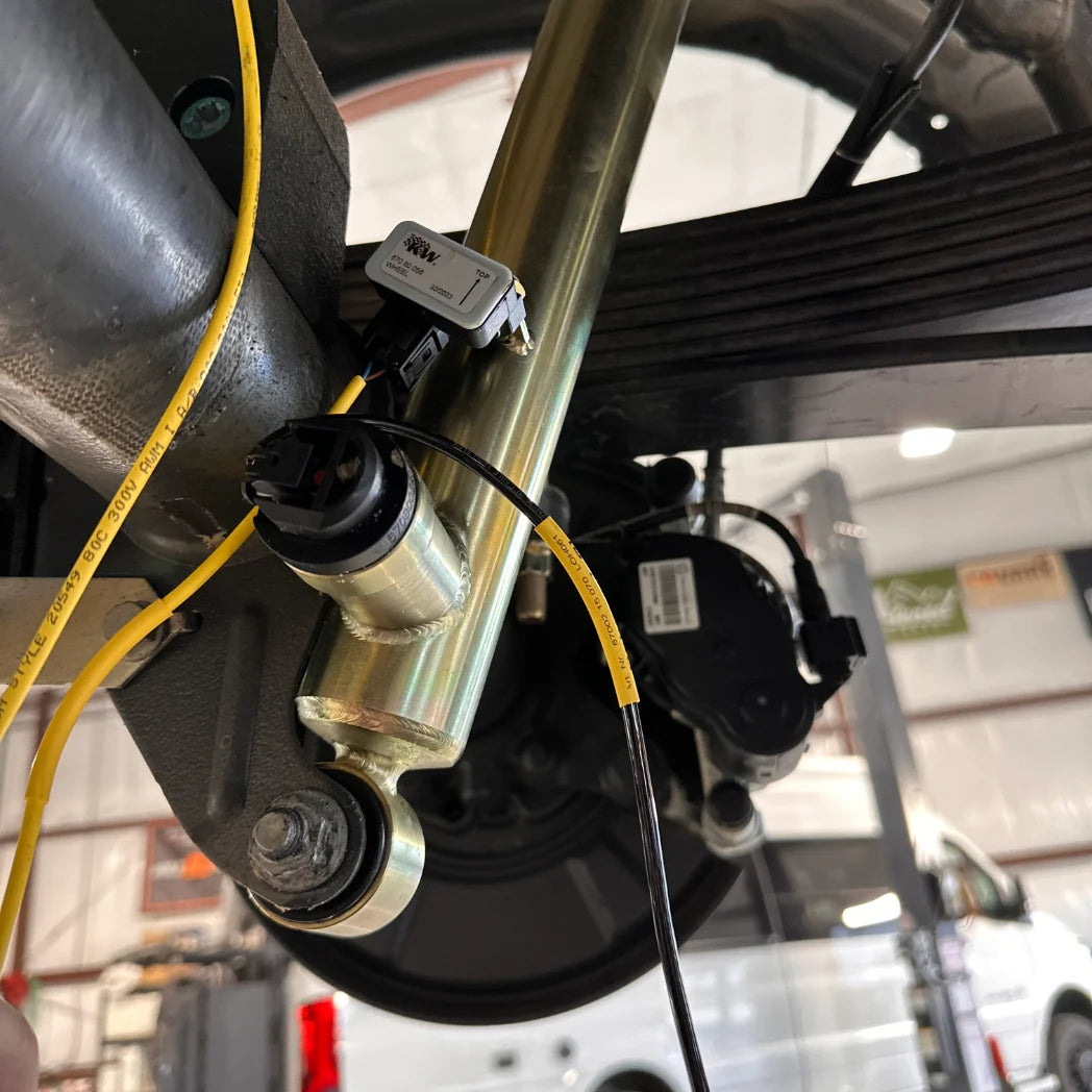 KW DDC adaptive electronic suspension kit with 2-inch lift stainless steel lift springs and struts and ECU for Mercedes-Benz Sprinter 2500.