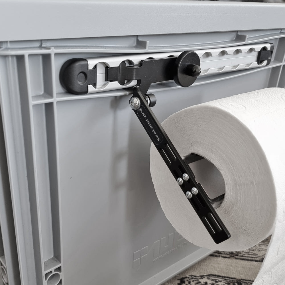 TOILET PAPER DISPENSER MULTI, BLACK – L-TRACK – SEALAND-PRO