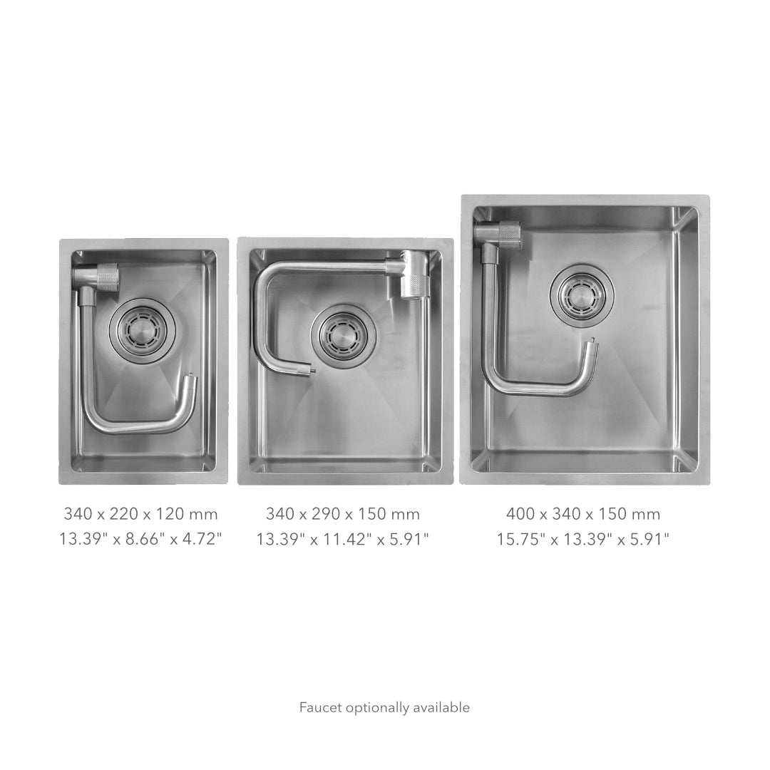 Camper Sink, 3 sizes, Surface or Undermount, Stainless Steel – Queensize Camper
