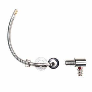 Camper Shower Wall Outlet 90° incl Quick Coupling, Stainless Steel – Queensize Camper