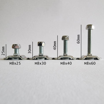 SCREW FITTING  – AIRLINE L-TRACK –  M8 25-60 MM – SEALAND-PRO
