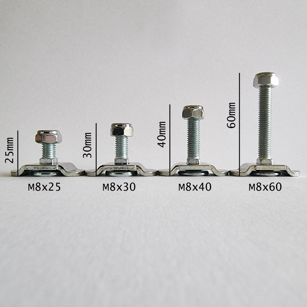 SCREW FITTING  – AIRLINE L-TRACK –  M8 25-60 MM – SEALAND-PRO