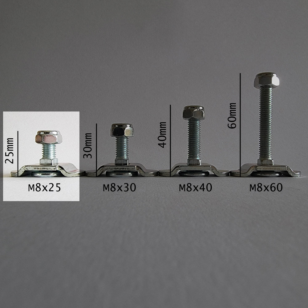 SCREW FITTING  – AIRLINE L-TRACK –  M8 25-60 MM – SEALAND-PRO