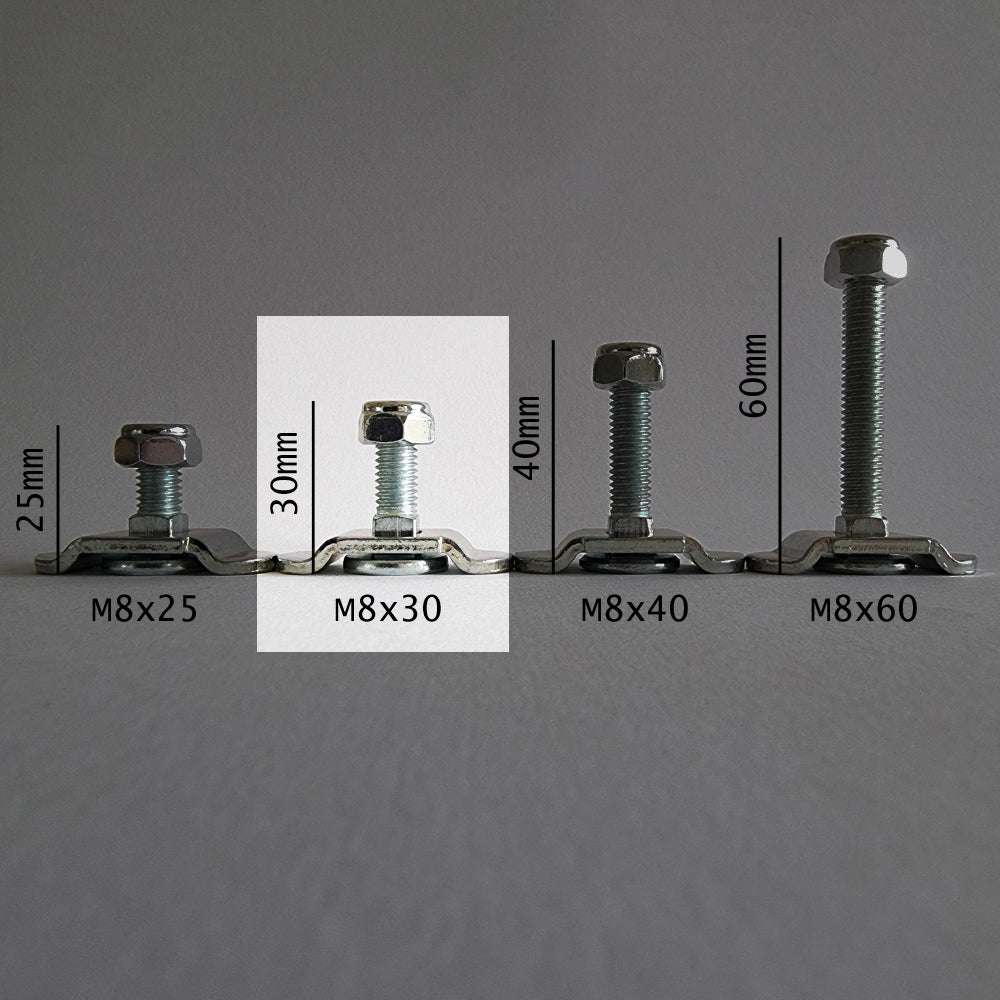 SCREW FITTING  – AIRLINE L-TRACK –  M8 25-60 MM – SEALAND-PRO