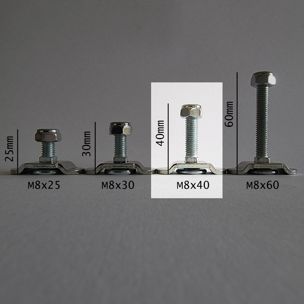 SCREW FITTING  – AIRLINE L-TRACK –  M8 25-60 MM – SEALAND-PRO