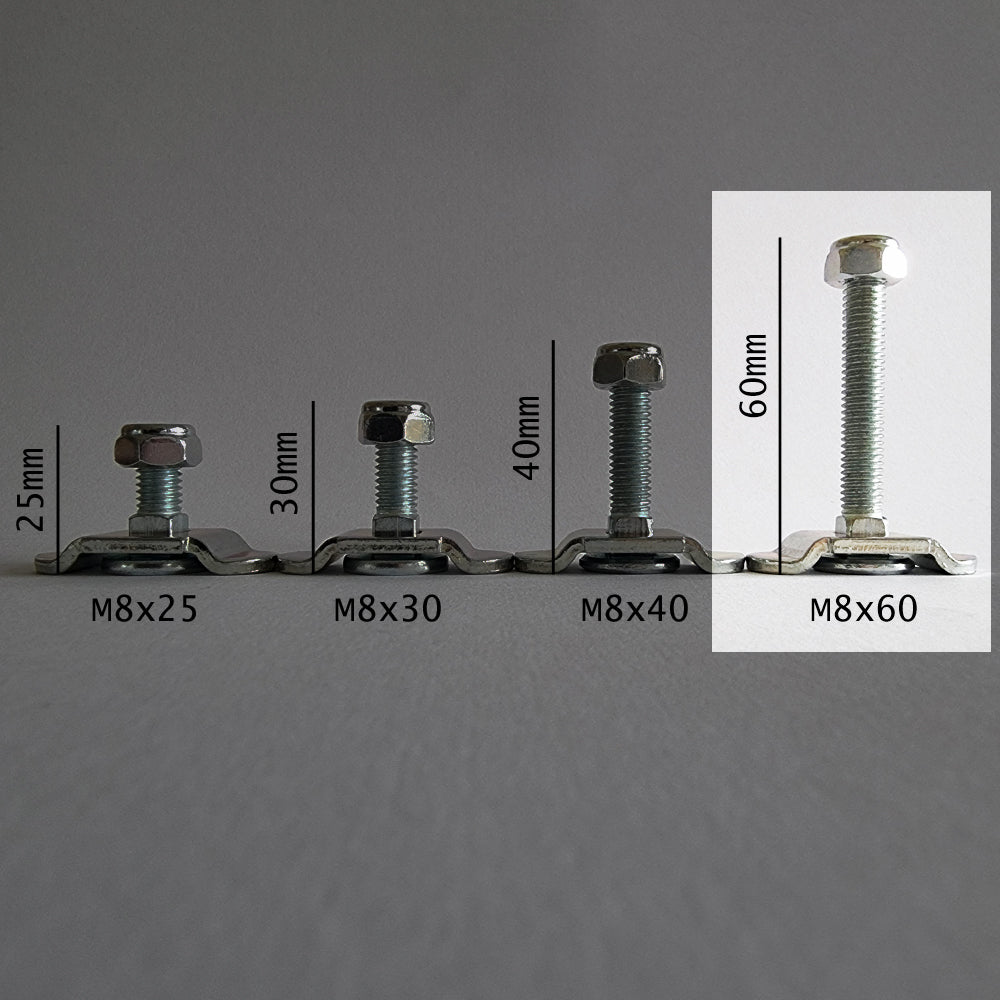SCREW FITTING  – AIRLINE L-TRACK –  M8 25-60 MM – SEALAND-PRO
