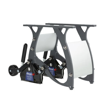 Lightweight aluminum Smartleg quick-release seat base with rear wheels for modular Smartfloor van track systems.