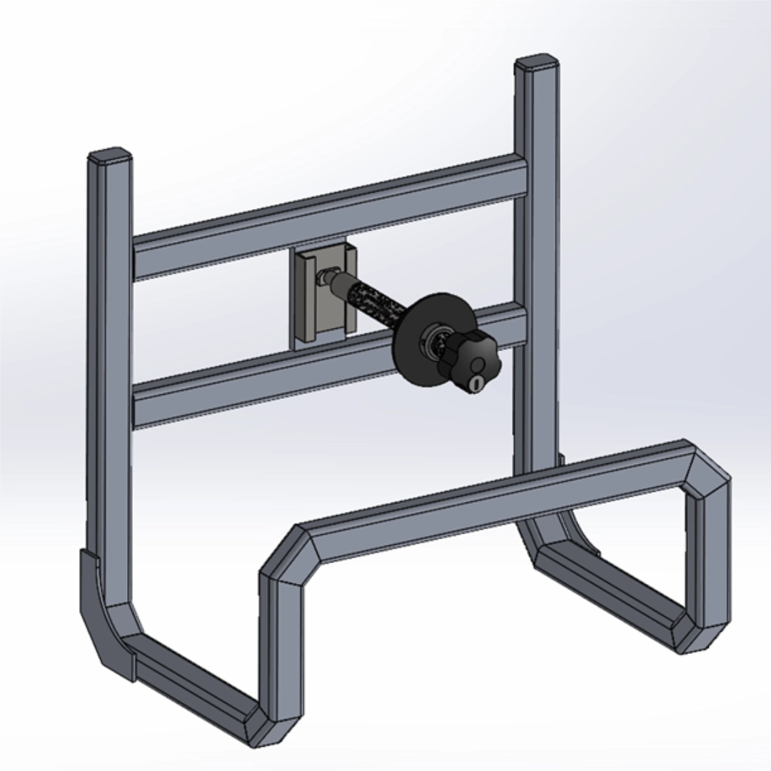 Black aluminum XBULL spare wheel carrier 