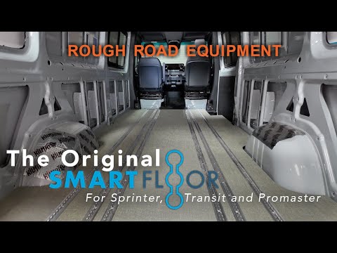Modular aluminum SmartFloor track system explainer video. FMVSS-compliant seating and furniture mounting solution for Sprinter, Transit & Promaster vans.