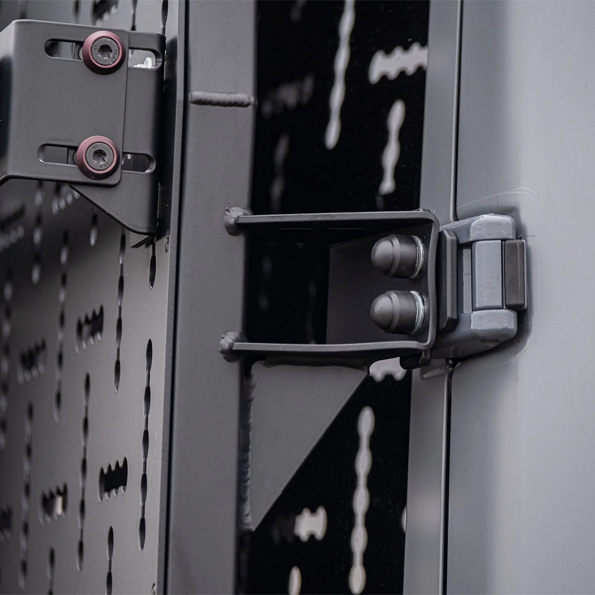 X-Bull aluminum cargo carrier mounted to a Sprinter rear door