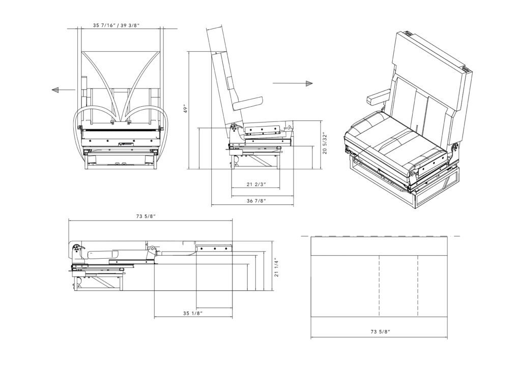 FASP Seats Serie 509 Technical drawings 3